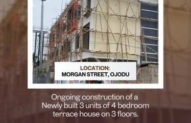 Ongoing construction of a newly built 3 units of 4 bedroom