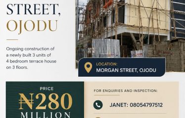 Newly built 3 units of 4 bedroom terrace house on 3 floors.