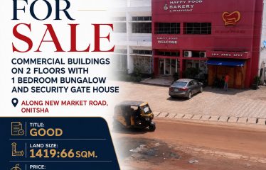 commercial buildings on 2floors with 1bedroom bungalow and security gate house